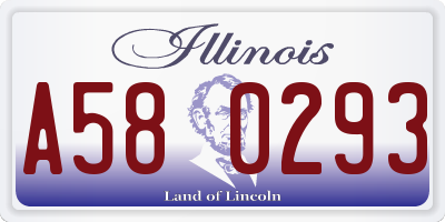 IL license plate A580293