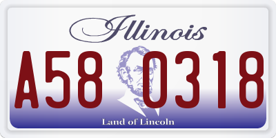 IL license plate A580318