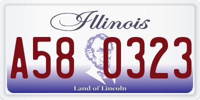 IL license plate A580323
