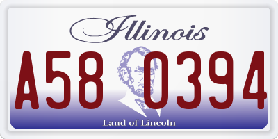 IL license plate A580394
