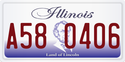 IL license plate A580406