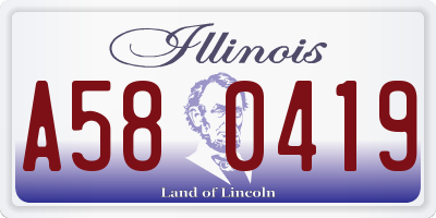 IL license plate A580419