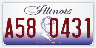 IL license plate A580431