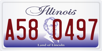 IL license plate A580497