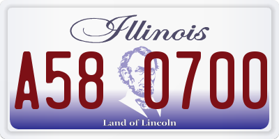 IL license plate A580700