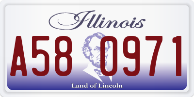 IL license plate A580971