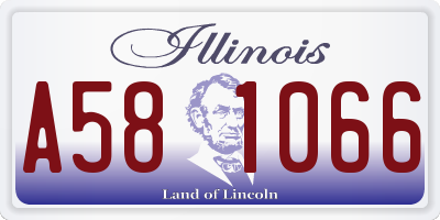 IL license plate A581066