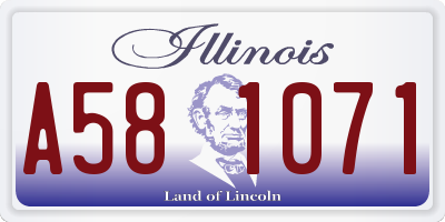 IL license plate A581071