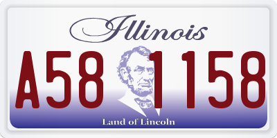 IL license plate A581158