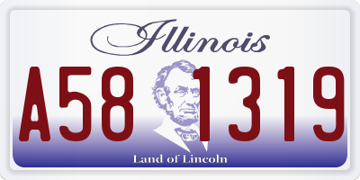 IL license plate A581319
