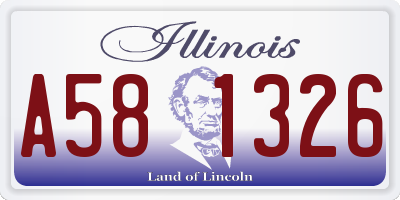 IL license plate A581326