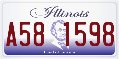 IL license plate A581598