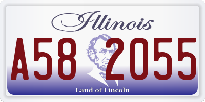 IL license plate A582055