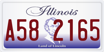 IL license plate A582165