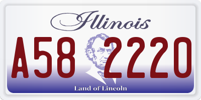 IL license plate A582220