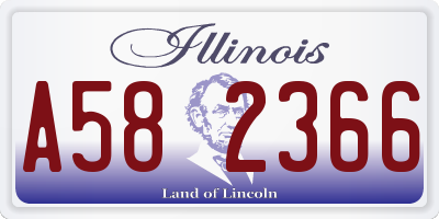 IL license plate A582366