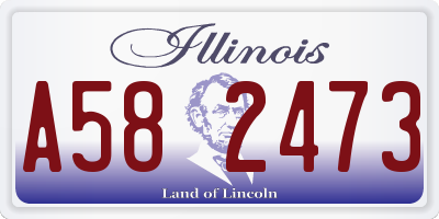 IL license plate A582473