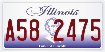 IL license plate A582475
