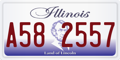 IL license plate A582557