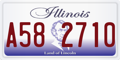 IL license plate A582710