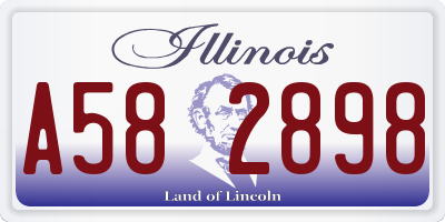 IL license plate A582898
