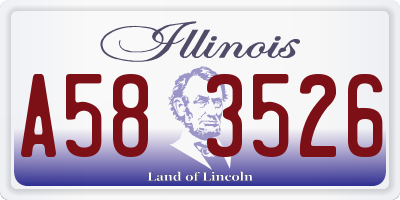 IL license plate A583526