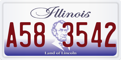 IL license plate A583542
