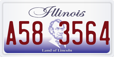 IL license plate A583564