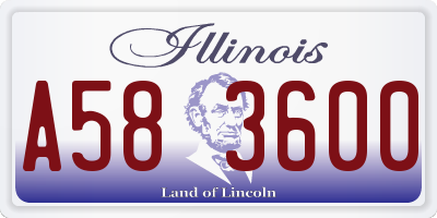 IL license plate A583600