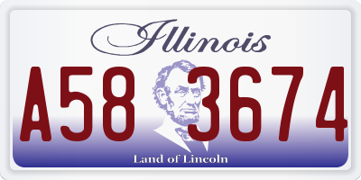 IL license plate A583674