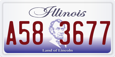 IL license plate A583677