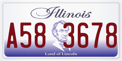 IL license plate A583678