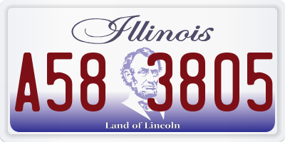 IL license plate A583805