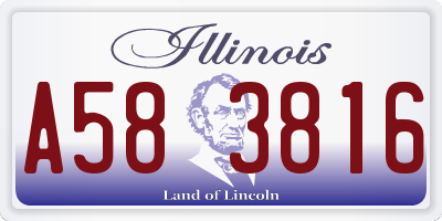 IL license plate A583816