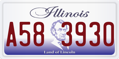 IL license plate A583930