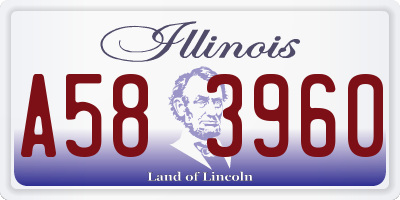 IL license plate A583960