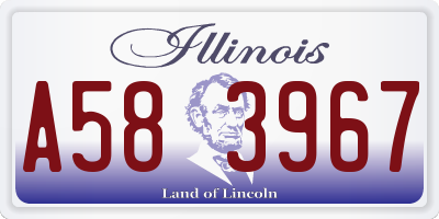 IL license plate A583967