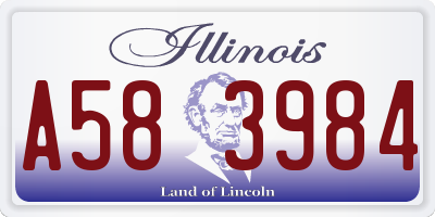 IL license plate A583984