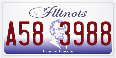 IL license plate A583988
