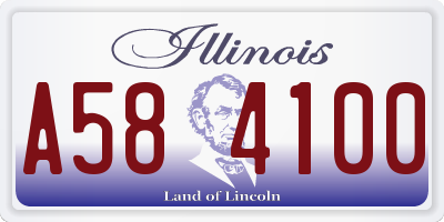 IL license plate A584100