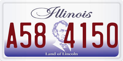 IL license plate A584150
