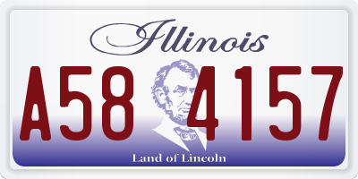 IL license plate A584157