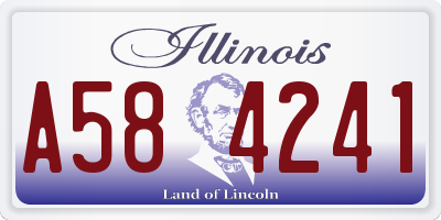 IL license plate A584241