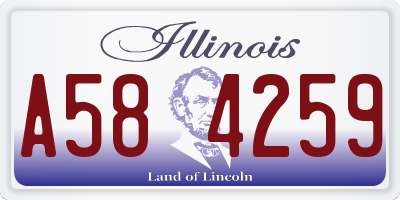 IL license plate A584259