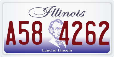 IL license plate A584262