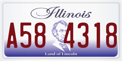 IL license plate A584318