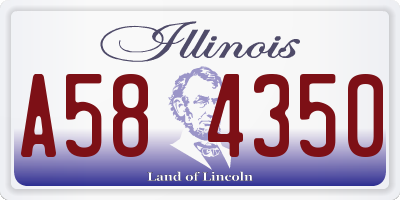 IL license plate A584350