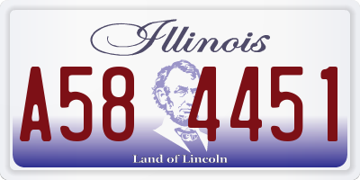 IL license plate A584451