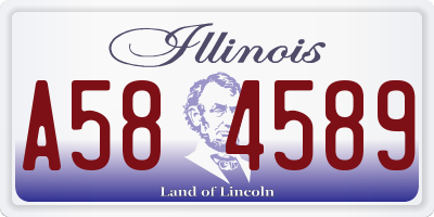 IL license plate A584589
