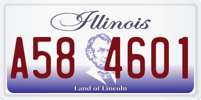 IL license plate A584601